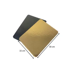 Plaque or/noir angles arrondis