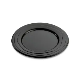 Assiette réutilisable noire