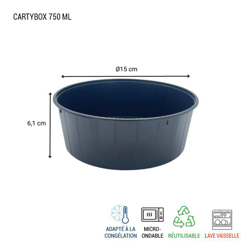 Boîte Noire réutilisable Cartybox R - Micro-onde et Lave vaisselle -  EmballageFuté.com