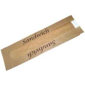 Sac sandwich papier kraft brun fenêtre