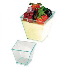 Verrine cristal et couvercle 20cl 7,4x7,4+6,5cm - par 50 - RETIF