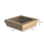 Boîte salade kraft brun + couvercle fenêtre-2592