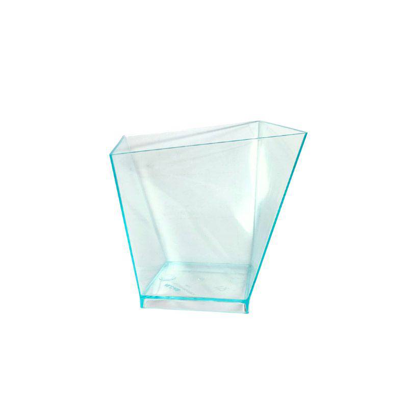 Verrine Plastique Ovale avec Couvercle et Cuillère 10,1x6,1x6cm