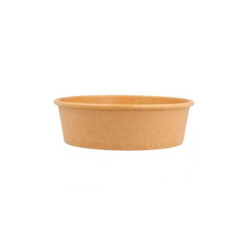 Panier à salade carton kraft brun laminé interieur blanc 4mm H40mm