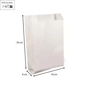 Sac croissant kraft blanchi imprimé