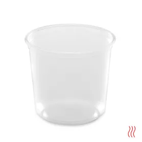 Pot rond transparent ou translucide