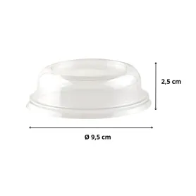 Coupe à pied dessert - chaud / froid + couvercle dôme réutilisable