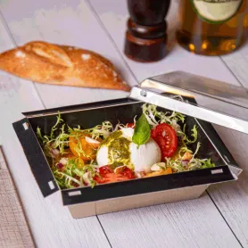 Barquette Luxifood® carton + couvercle transparent