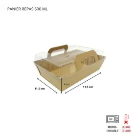 Panier kraft carton plat chaud