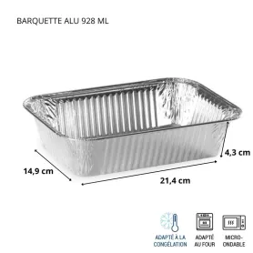 Barquette aluminium fermable
