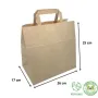 Sac cabas kraft brun poignées plates-3705