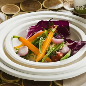 Assiettes en fibre de canne