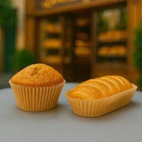 Caissette plissée écru