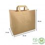 Sac cabas kraft brun poignées plates