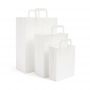 Sac cabas kraft blanchi poignées plates