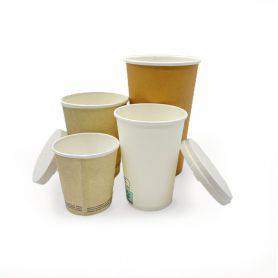 Gobelet carton brun/blanc