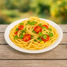 Assiette ronde carton blanc