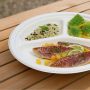 Assiettes compartimentées en fibre de canne