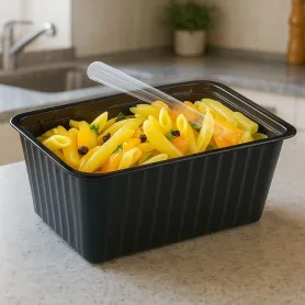 Barquette thermoscellable noire