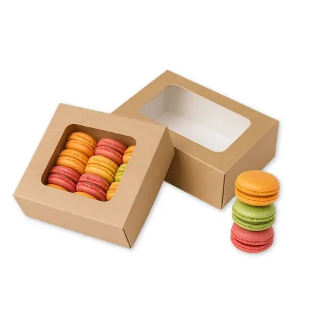 Boîte kraft brun fenêtre