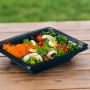 Boîte salade Pyramipack noire + couvercle transparent-3875