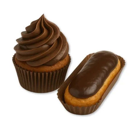 Caissette plissée brune