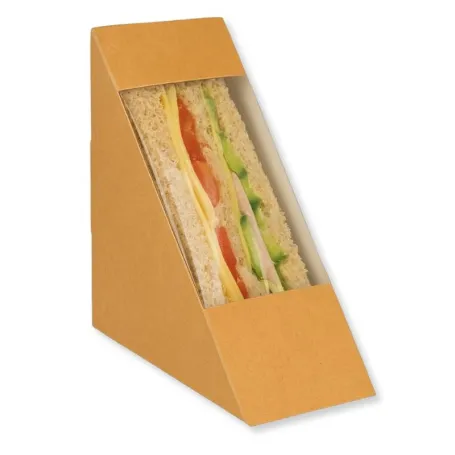 Coque sandwich triangle kraft avec fenêtre