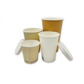 Gobelet carton brun/blanc