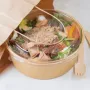 Boîte salade ronde kraft brun-3982