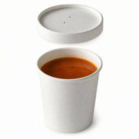 Pot à soupe carton blanc