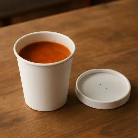 Pot à soupe carton blanc