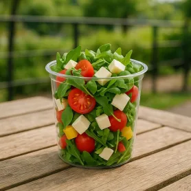 Pot transparent rond Solo Premium