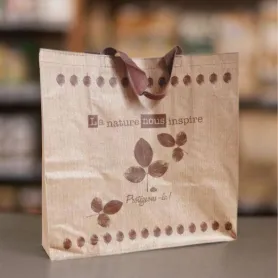 Sac cabas polypropylène tissé NATURE