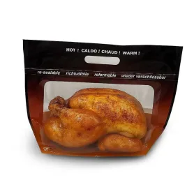 Sac poulet rôti zip poignée micro-ondable
