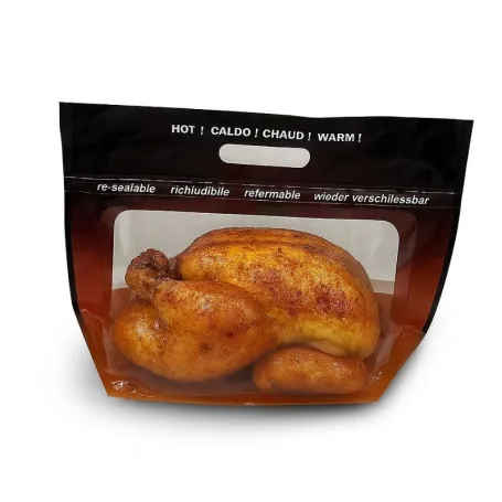 Sac poulet rôti zip poignée micro-ondable