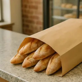 Sac kraft regroupement de pain