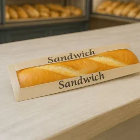 Sac sandwich papier kraft brun fenêtre