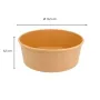 Boîte salade ronde kraft brun-4188