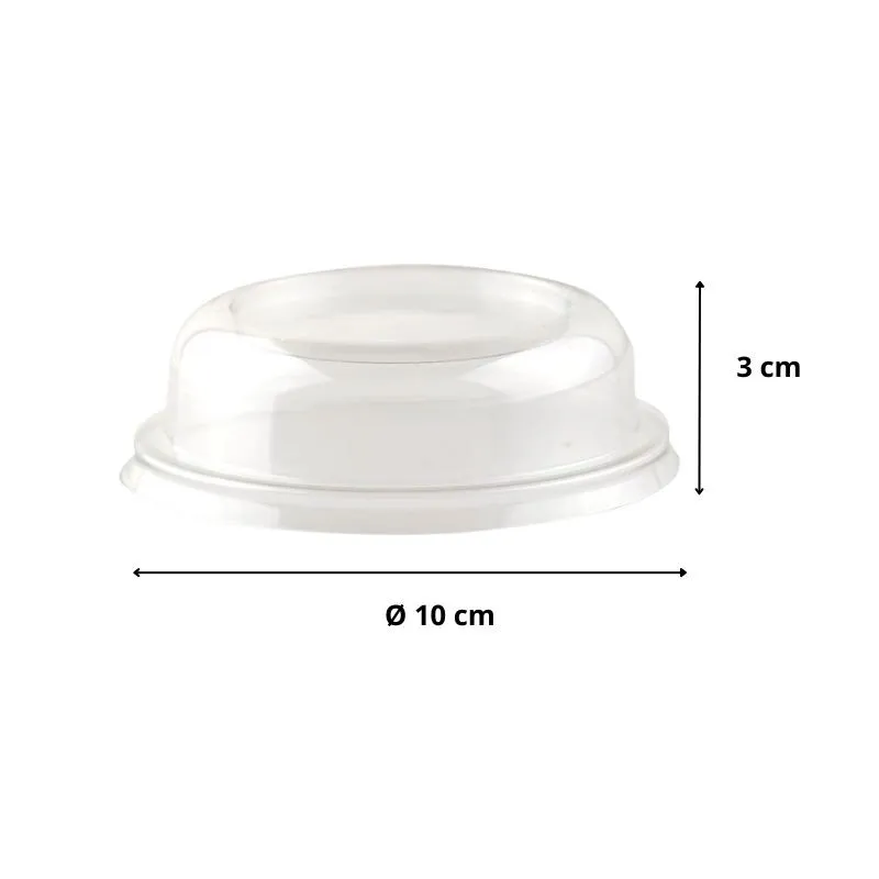 Coupe à pied dessert - chaud / froid + couvercle dôme réutilisable