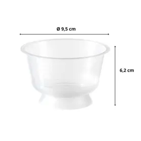 Coupe à pied dessert - chaud / froid + couvercle dôme réutilisable