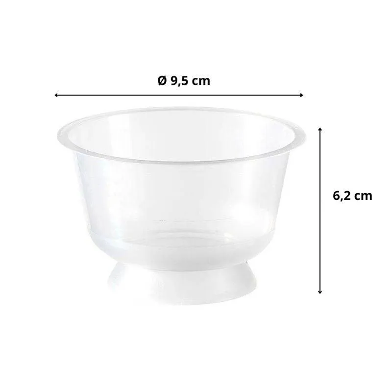 Coupe à pied dessert - chaud / froid + couvercle dôme réutilisable