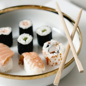 Baguette bambou étui ferme 21 cm