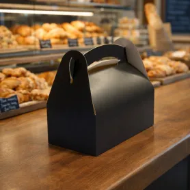 Boîte à poignées gris foncé