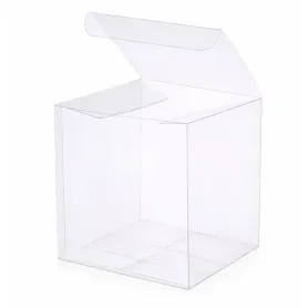 Boîte transparente avec fond surélevé or