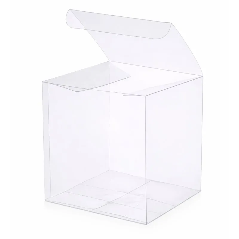 Boîte transparente avec fond surélevé or