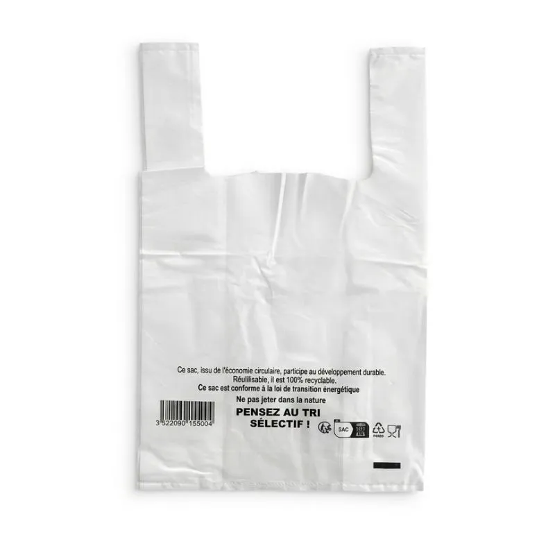 Sac bretelle blanc 50µ