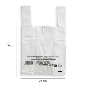 Sac bretelle blanc 50µ