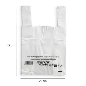 Sac bretelle blanc 50µ