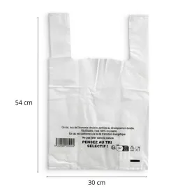 Sac bretelle blanc 50µ