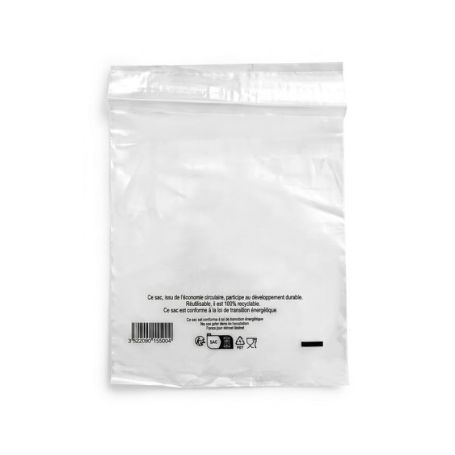 Sac liassé PEBD transparent